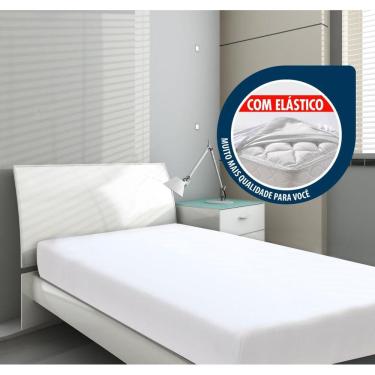 Imagem de Capa Protetor Cama Colchão Solteiro Com Elástico Anti-Ácaro