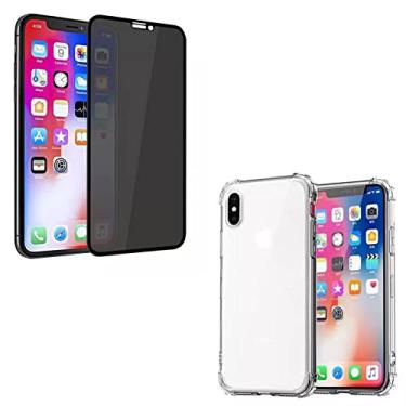 Imagem de Kit Capa Anti Impacto e Película Anti Spy Privacidade Compatível iPhone 11 12 Pro 13 14 Pro Max (iPhone Xr)