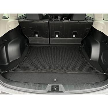 Imagem de Rede de carga de malha elástica para porta-malas automotivo estilo piso para Subaru Forester (SK) 2019-2022 - Organizador de porta-malas e armazenamento premium - Rede de bagagem para SUV - Melhor organizador de carro para Subaru Forester