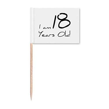 Imagem de I am 18 anos de idade jovem palito de dente marcador para decoração de festa