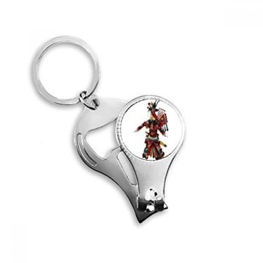 Imagem de Aparador de unhas tradicional Shadow Play Ópera Chinesa chaveiro abridor de garrafas