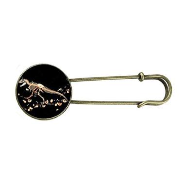 Imagem de Bones Bone Miniatura Dinossauro Retrô Metal Broche Broche Clipe Joias