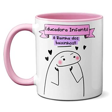 Imagem de Caneca Educadora Infantil Rainha Dos Baixinhos Fofa Criativa (Rosa)