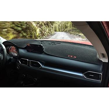 Imagem de GZBFTDH Tapete da tampa do painel do carro, compatível com Mazda CX5 CX-5 2016 2017 2018-2022, acessórios interiores painel protetor solar capa à prova de poeira
