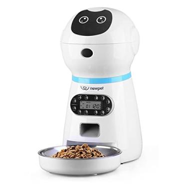 Imagem de Alimentador de Gato Automático, Distribuidor de Alimentos para Animais de Estimação 3.5L, Alimentador de Estimação Cronometrado com Temporizador Programável, 1-4 Refeições por Dia