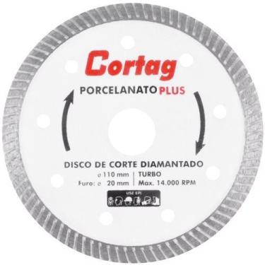 Imagem de Disco De Corte Diamantado Turbo Porcelanato Plus 110mm Cortag 61314 -