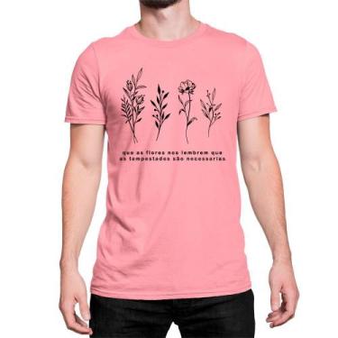 Imagem de Camiseta T-Shirt Que As Flores Nos Lembrem Que Algodão - Shap Life