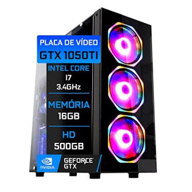 Imagem de Pc Gamer Blue PC Intel Core i7 16GB HD 500GB GTX 1050TI 4gb - Fonte 500W