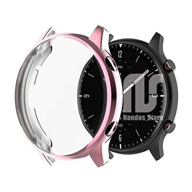 Imagem de Case capa bumper NSmart de proteção compatíveis com Amazfit GTR 2 / GTR 2e (GTR 2, Rose Pink)