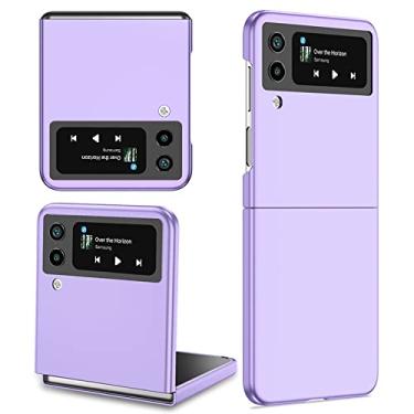 Imagem de Para Samsung Z Flip 4 3 2 Capa Untra Fina Anti-Impressão Digital à prova de Choque Capa Dura para Telefones Z Flip, Roxo, Para Galaxy Z Flip1