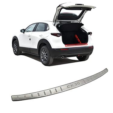 Imagem de GZBFTDH Protetor de para-choque de porta traseira de aço inoxidável para Mazda CX-30 2020 2021 2022 2023 Acessórios, peças de automóveis, tampa de peitoril de porta-malas traseiro proteção de tira