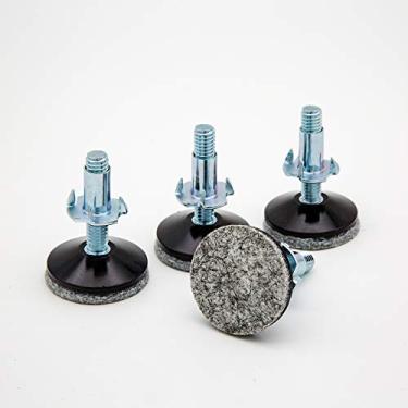 Imagem de CSFMC Perna de Móveis em Madeira Maciça, Ajustável para Mesa e Cadeira, Diâmetro de Base 3,81 cm, 4 Peças