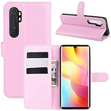 Imagem de Capa Capinha Carteira 360 Para Xiaomi Mi Note 10 Lite Tela De 6.7" Polegadas Case Couro Flip Wallet Anti Impacto - Danet (Rosa)
