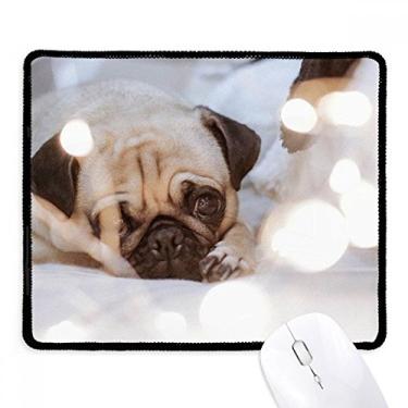 Imagem de Bulldog Pet Animal Lonely Mouse pad com borda costurada para jogos