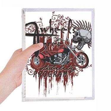 Imagem de Caderno Graffiti Street Culture Bloody Skeleton Motor Notebook Folhas Soltas Diário Recarregável Diário Papelaria