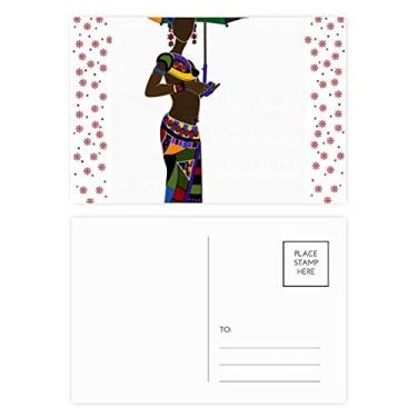 Imagem de Vestidos femininos negras aborígenes africanos Natal, Natal, celebração, cartão postal Blessing Mailing Card
