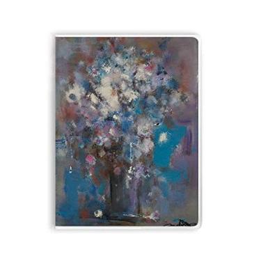 Imagem de Caderno de pintura a óleo XJJ Flowers Blue Diário capa macia