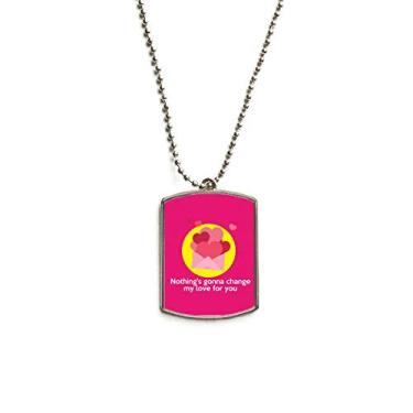 Imagem de DIYthinker Colar com pingente de identificação de cachorro em aço inoxidável com letra emocional clássica inglesa