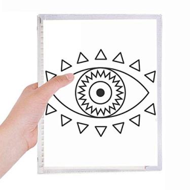 Imagem de Caderno de folhas soltas com estampa geométrica de totem Eye Totem, agenda recarregável, papelaria