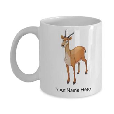 Imagem de Caneca de antílope personalizada, copo de café de antílope, ideia de presente de antílope, copo de antílope personalizado, caneca de café de 325 ml