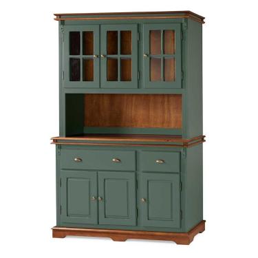 Imagem de Cristaleira Arca e Oratório 6 Portas 2 Gavetas Manchester 2003 Linz Móveis - Verde Musgo/Imbuia