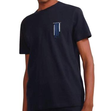 Imagem de Camiseta Aramis Masculina Regular Estampa Peito Aquarela Azul Marinho-Masculino