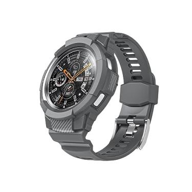 Imagem de HAZELS para Samsung Galaxy Watch4 Classic Watch TPU Case All-in-One Sports Strap (Cor: Deep Space Gray, Tamanho: 42mm)