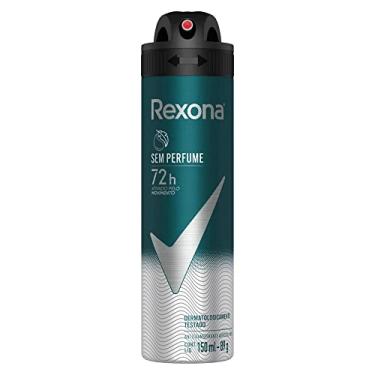 Imagem de Desodorante Antitranspirante Aerosol Masculino Rexona Sem Perfume 72 horas 150ml (A embalagem pode variar)