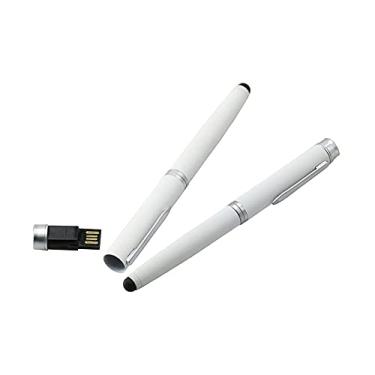 Imagem de Caneta-tinteiro de 128 GB em forma de pen drive USB 2.0, pen drive, pen drive, pen drive, pen drive, pen drive, pen drive, pen drive em U, unidade (branca)