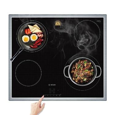 Imagem de KitchenRaku Grande Indução Cooktop Protector Mat 51,8 x 78 cm, translúcido (magnético) fogão elétrico capas anti-impacto e anti-riscos como tampa de fogão de vidro (50,4 x 30,7 polegadas XE)