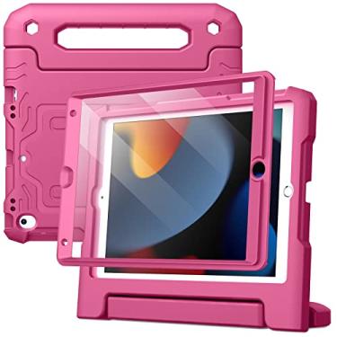 Imagem de JETech Capa Infantil para iPad 10,2 Polegadas (9ª/8ª/7ª Geração, 2021/2020/2019) com Protetor de Tela Integrado, Capa Protetora para Tablet com Alça de Corpo Inteiro à Prova de Choque (Ameixa)