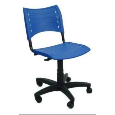 Imagem de Cadeira iso giratoria desmontável frisocar com regulagem de altura azul