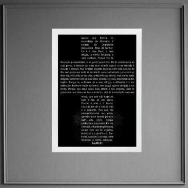 Imagem de Quadro Salmo 91 - Cruz 24X18Cm - Com Vidro