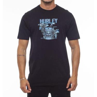 Imagem de Camiseta Hurley Tiki Life Wt23 Masculina Preto