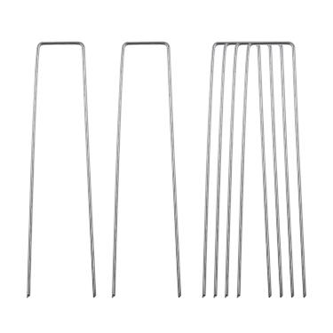Imagem de Grampos de paisagem, estacas de jardim de aço ULIFESTAR, estacas de solo galvanizado, estacas de cerca de calibre resistente, estacas de gramado antiferrugem, pinos de grama de tecido para ervas