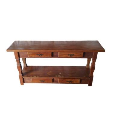 Imagem de Aparador Em Madeira Com 4 Gavetas Imbuia