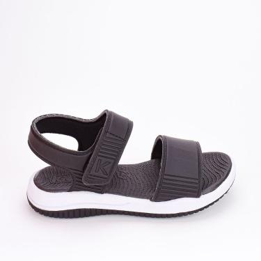 Imagem de Sandália Infantil Masculina Kidy Fly Básica Preto e Branco
