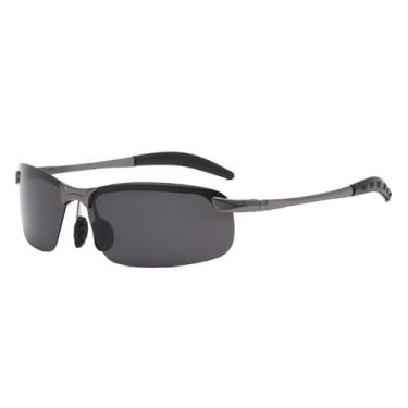 Imagem de 2024 Óculos de sol fotocromáticos masculinos Óculos de sol polarizados de metal para homens, visão noturna, dirigir, pescar, equitação, óculos de sol femininos, preto arma polarizado, polarizado