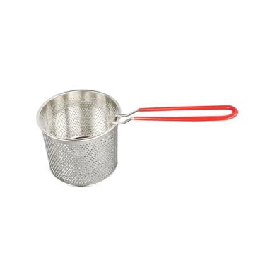 Imagem de Generic Cesta de fritadeira de aço inoxidável, malha, cesta de batatas fritas, coador de alimentos portátil, cesta de fritar para cozinha, acampamento ao ar, Calibre 11.5cm