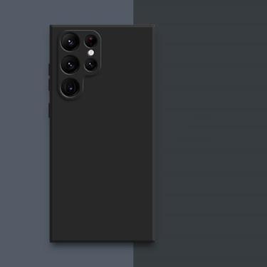 Imagem de Capa quadrada de silicone líquido para Samsung Galaxy S23 S24 Ultra S22 Plus S21 FE S20 Note 20 10 S8 9 10 Plus Protetora de tecido macio para telefone Back Cove, preta, para Samsung S10