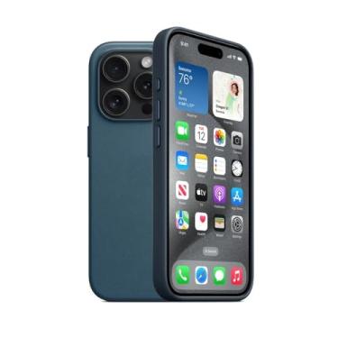 Imagem de Capa original Apple 15 fina para iPhone15 Pro Max 15 Plus, capa protetora magnética com queda de carregamento sem fio (azul pacífico, para iPhone 15 pro)