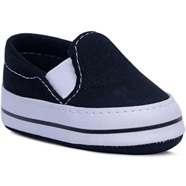 Imagem de Tenis Bebê Slip On Menino Menina Infantil Calce Fácil 01.09 (Preto, BR, Bebê, Alfa, P)