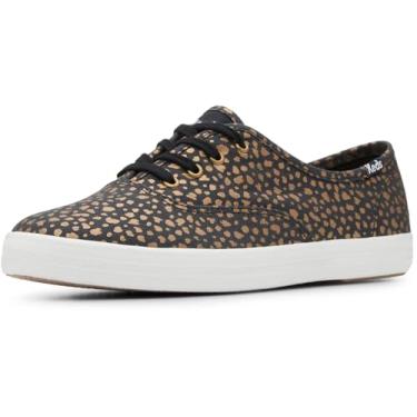 Imagem de Keds Tênis Champion feminino de lona com cadarço, Mini ponto preto/bronze, 13