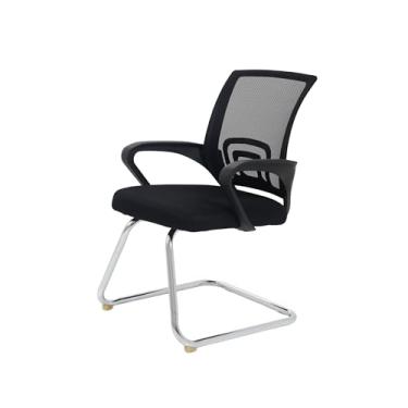 Imagem de Cadeira De Escritório Com Base Fixa Cadeiras Inc, Tela Mesh Respirável, Suporta até 120kgs, Base Cromada Anti-Risco, Ergonômica Preta