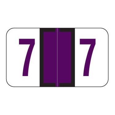 Imagem de Doctor Stuff - File Folder Labels, Number 7, JETER 6190 Match - JXNM Series Chart Stickers, Purple, 15/16" x 1-5/8", #7, 500/Roll