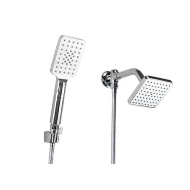 Imagem de Ducha Flatt Chuveiro ABS 10 cm c/Ducha Manual c/Trava