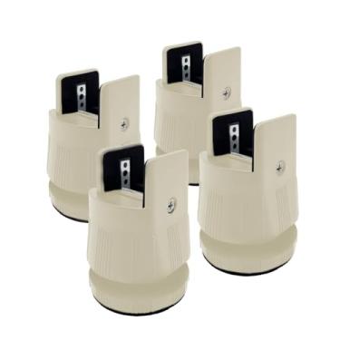 Imagem de SYMWAL Elevadores de cama, elevadores de sofá para altura ajustável de 5 a 8 cm, adequado para pernas de 2 a 4 cm de sofás, mesas, cadeiras de cama, suportes de elevação de até 680 kg (pacote com 4,