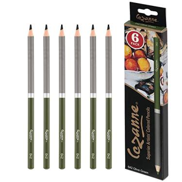 Imagem de Lápis de cor premium Creative Mark Cezanne verde-oliva, pacote com 6 - lápis de desenho altamente pigmentados - lápis de colorir para desenhar, misturar, colorir e mais
