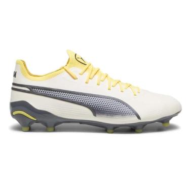 Imagem de PUMA Chuteiras masculinas King Ultimate Soccer - Laranja, Alpine Snow/Asphalt/Yellow Blaze, 42