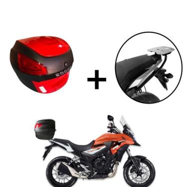 Imagem de Baú Bauleto 29 Litros  + Suporte baú Superior CB 500x 2013+ - AWA, Ver